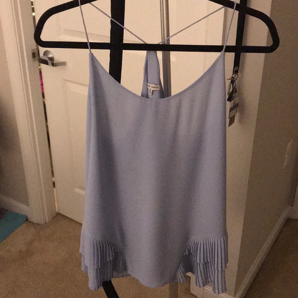 Periwinkle chiffon tank